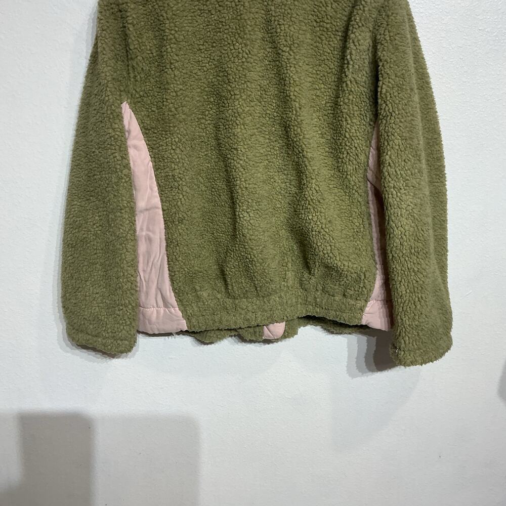 Free People We The Free Green Rivington Sherpa Bomber Jacket Sz S - Picture 9 of 13